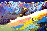 Leroy Neiman High Altitude Skiing painting